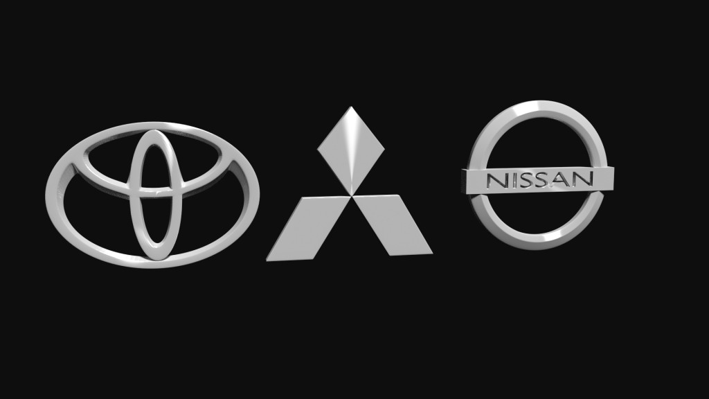 toyota,mitsubishi and nissan car logos preview image 2